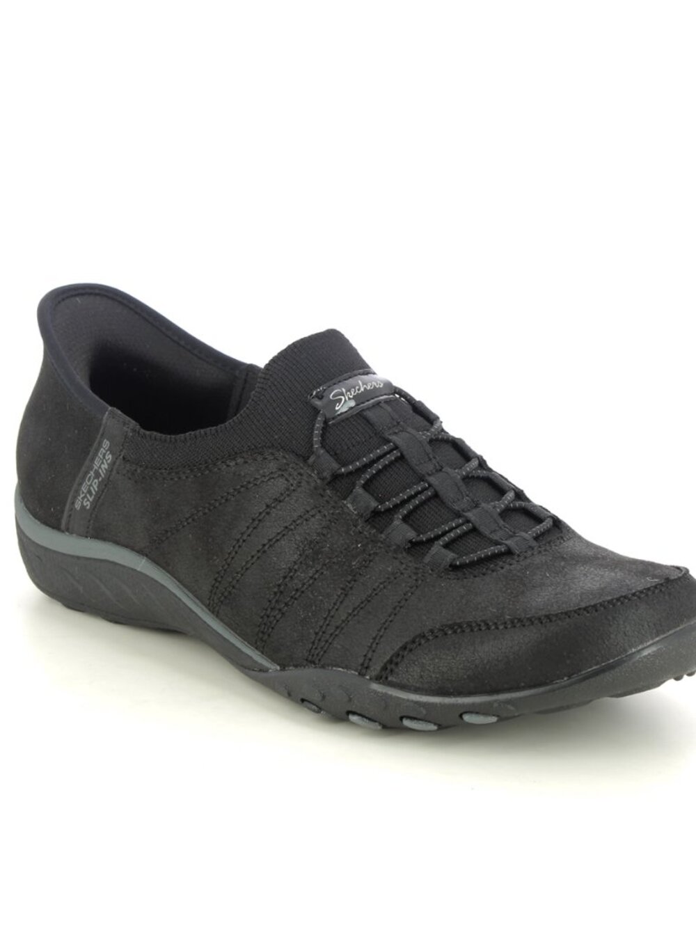 Skechers Hands Free Slip-Ins: Breathe Easy Roll-With-Me Slip-On Black Size 6 NIB